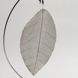 Pottery Barn Silver Leaf Ornament